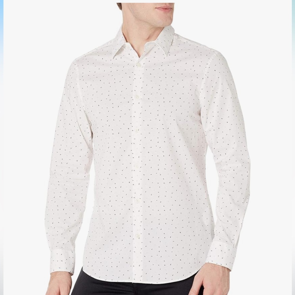 Perry Ellis Men's Scattered Petals Stretch Shirt